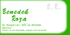 benedek roza business card